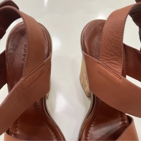 Vince wood Block Heel Sandals - Picture 8 of 15